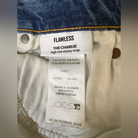 Joes Flawless The Charlie High Rise Skinny Crop Size 28 - Picture 4 of 7